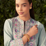Sasha Mint Green Embroidered Ethnic Co-ord Set for Women