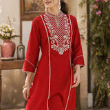 Cotton Linen Embroidered Tunic