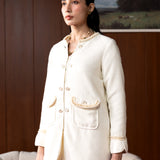 Winslet Ivory Textured Jacket