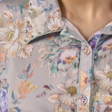 Eshara Misty Grey Floral Printed Shirt