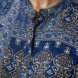 Aarna Indigo Blue Printed Tunic
