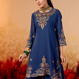 Aaradhya Antique Blue Embroidered Suit Set