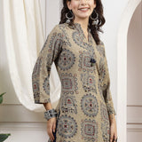 Ethnic Motif Printed Tassel Detail Kurti