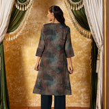 Saanika Coal Green Printed Kurta Set