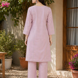 Cotton Linen Embellished Co-Ord Set Set