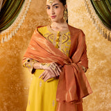 Vaidehi Turmeric Mustard Embroidered Suit Set