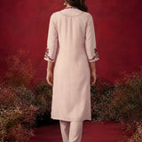 Ivory Embroidered Cotton Blend Everyday Kurta Set