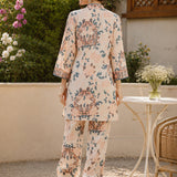 Rayon Floral Printed Tunic Palazzo Set