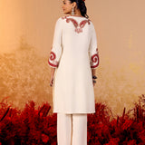 Aarohi Oat Ivory Embroidered Suit Set
