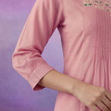 Light pink Dori Embroidered Coord Set
