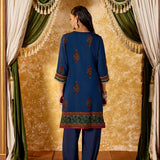 Mrinal Bright Blue Printed Suit Set