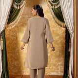 Tanirika Ecru Beige Embroidered Kurta Set