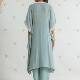 Amaira Celeste Blue Embroidered Kaftan Set