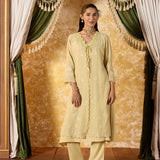 Aaliya Tea Green Embroidered Suit Set