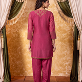 Vritika Persian Pink Embroidered Suit Set