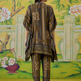 Aurelia Olive Garden Printed Kaftan Set