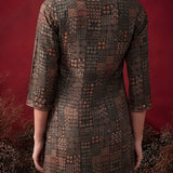 Dark Green All Over Printed Cotton Straight Co-Ord Set