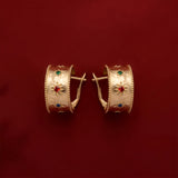 Riva Stone Hoop Earrings