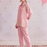 Inaaya Lemonade Pink Embroidered Co-ord Set