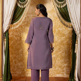 Tanirika Heather Lavender Embroidered Kurta Set