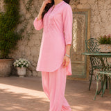 Pure Cotton Paisley Embroidered Co-Ord Set