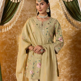 Vaara Kalini Light Green Embroidered Suit Set with Dupatta