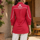 Cotton Embroidered Shirt Top