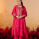 Riva Raspberry Fuchsia Embroidered Suit Set