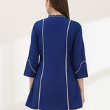Cotton Linen Embroidered Kurta