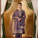 Lavanya Sunset Purple Embroidered Suit Set