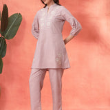 Cotton Blend Embroidered Co-Ord Set