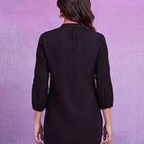 Zoya Black Embroidered Top