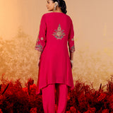 Aaradhya Antique Pink Embroidered Suit Set