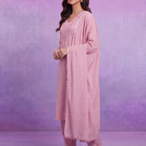 Meher Light Pink Embroidered Suit Set
