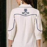Cotton Embroidered Shirt Top