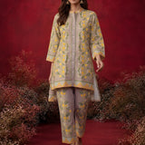 Saina Dove Beige Printed Remi Linen Co-ord Set for Women
