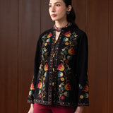 Rivara Black Embroidered Cord Jacket