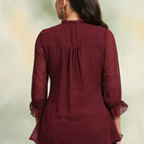 Ethnic Threadwork A-Line Georgette Kurti