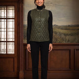 Alba Green Sleeveless Puffer Jacket