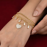 Lyra CZ Heart Bracelet