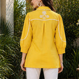 Cotton Embroidered Shirt Top