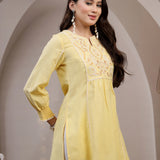 Cotton Linen Embroidered Top
