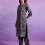 Raina Black Printed Kurta Set