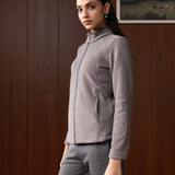 Noelle Grey Fur-lined Jacket