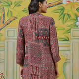 Aarna Scarlet Red Printed Tunic