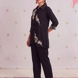 Arohi Sable Black Embroidered Co-ord Set