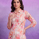 Siya Pink Printed Kurta Set
