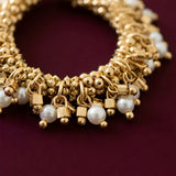 Kiara Pearl Bor Hoop Earrings