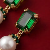 Emerald Avni Swarovski Pearl Earrings