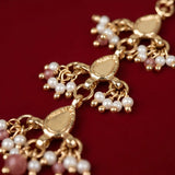 Salmon Pink Ira Beaded Earrings